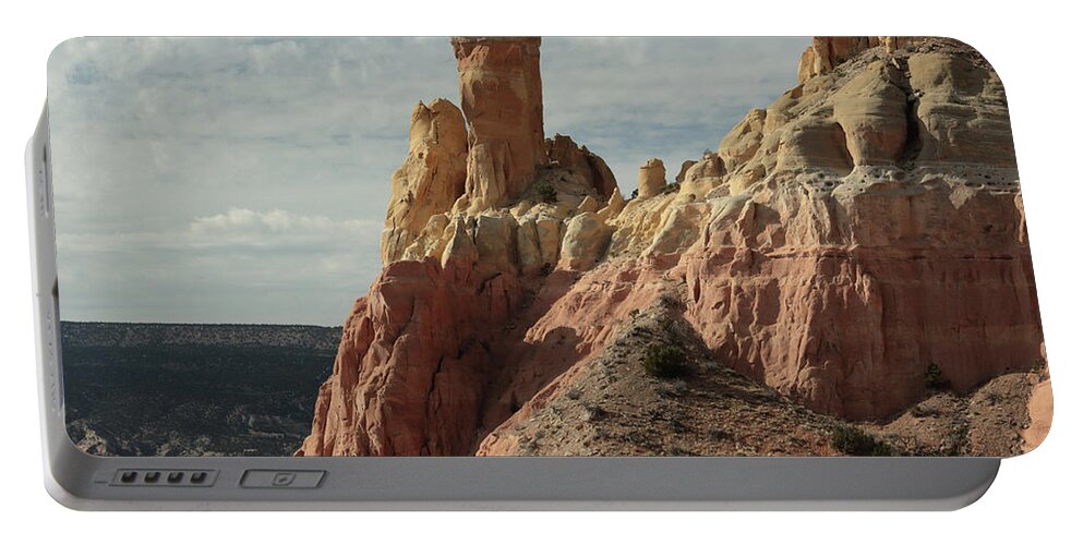 Chimney Portable Battery Charger featuring the photograph Chimney Rock by David Diaz