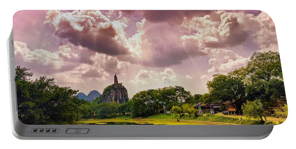 China Portable Battery Charger featuring the photograph China Guilin landscape scenery photography-13 by Artto Pan