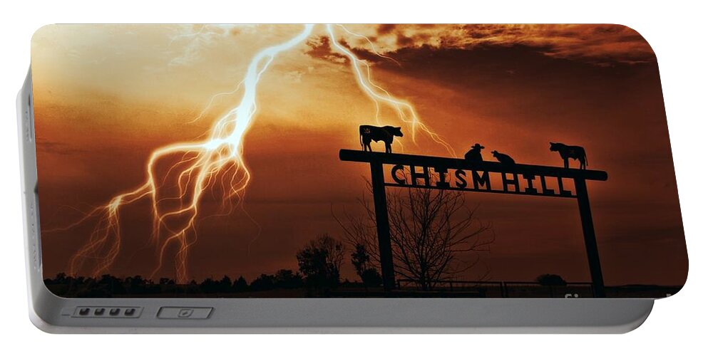 Thunder Portable Battery Charger featuring the photograph Chism Hill by Jenny Revitz Soper