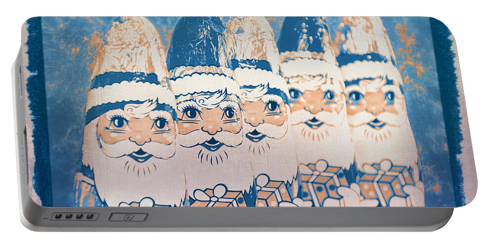 Chocolate Santas Portable Battery Charger featuring the photograph Chocolate Santas by Bellesouth Studio