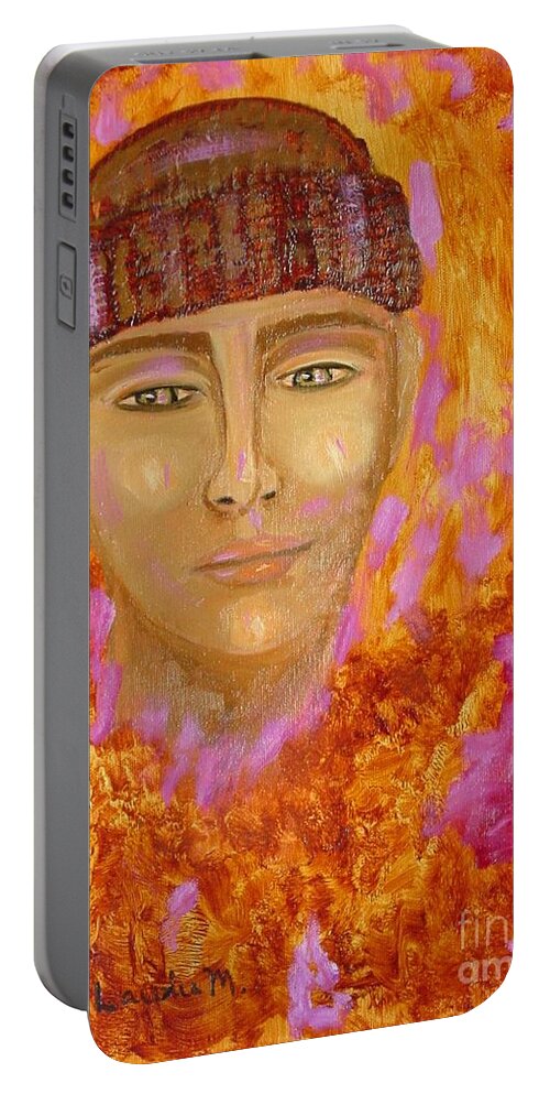 Portrait Portable Battery Charger featuring the painting Choices by Laurie Morgan