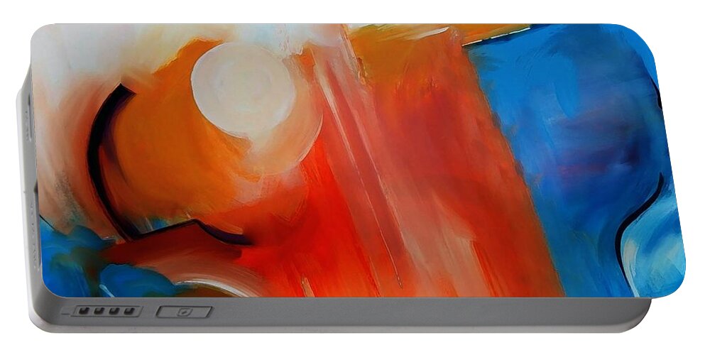 Cold Portable Battery Charger featuring the painting Body Soul Fusion by Lisa Kaiser