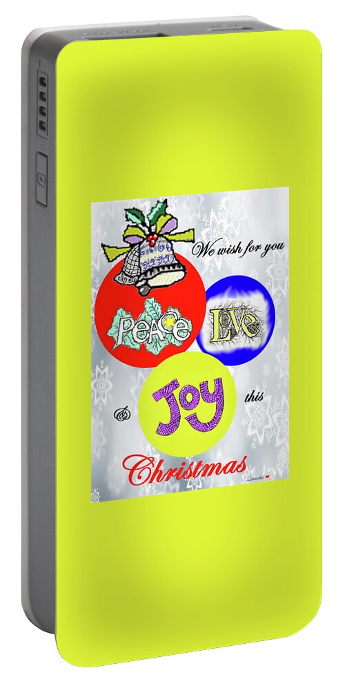 Christmas Portable Battery Charger featuring the drawing Christmas 2 by Quwatha Valentine