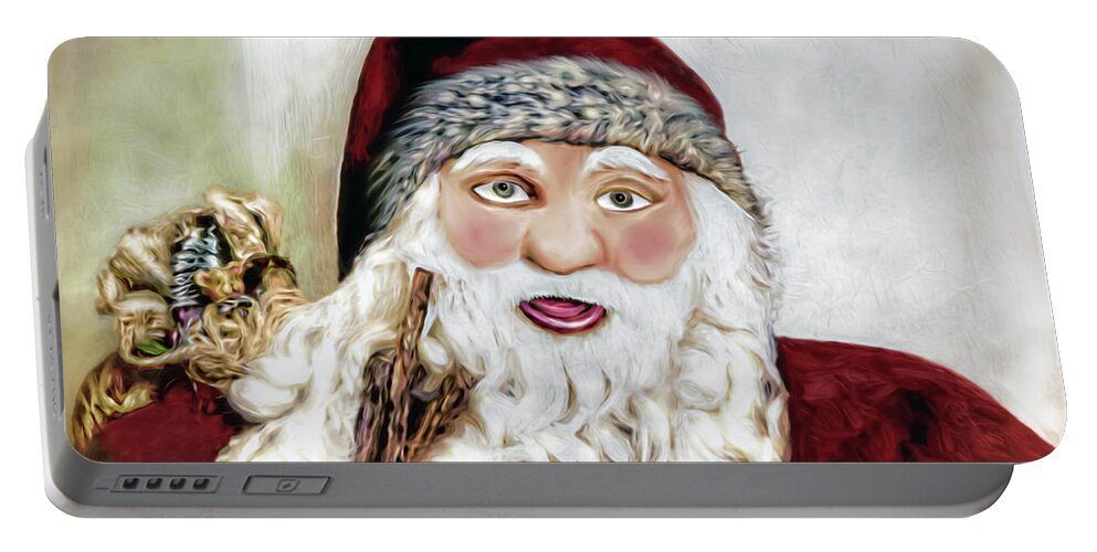 Santa Portable Battery Charger featuring the photograph Christmas Card - Ho Ho Ho by Pennie McCracken