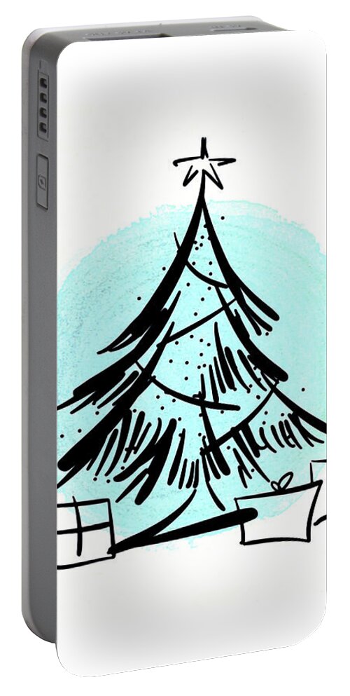 Drawing Portable Battery Charger featuring the digital art Christmas Greetings by Yvonne Wright