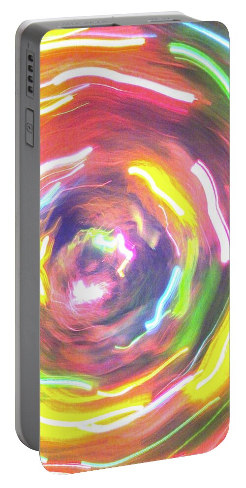 Color Abstract Portable Battery Charger featuring the photograph Christmas Lights 21 by George Ramos