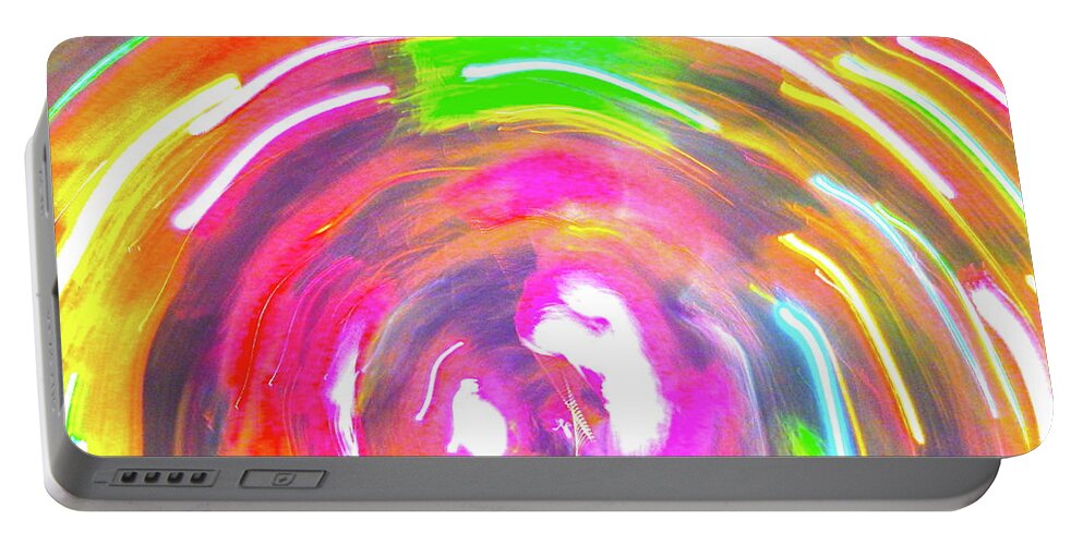 Color Abstract Portable Battery Charger featuring the photograph Christmas Lights 42 by George Ramos