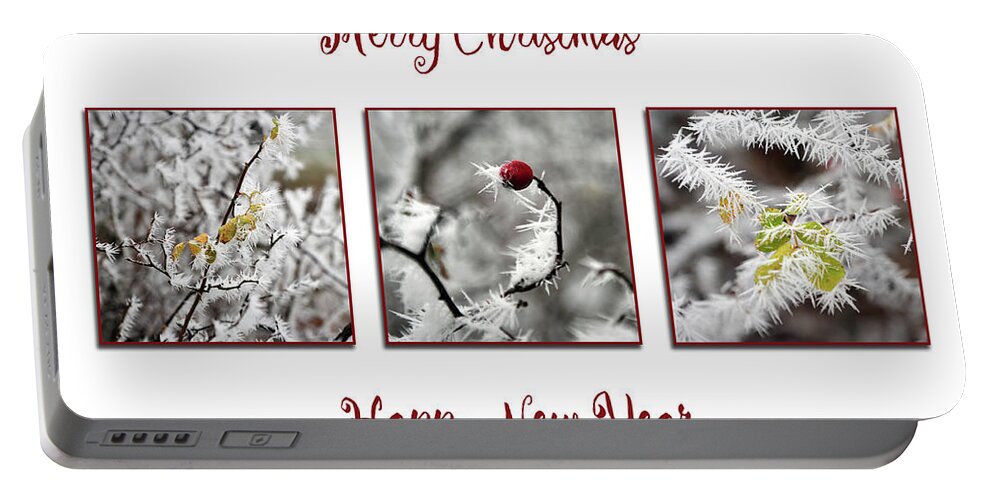 Elegant Portable Battery Charger featuring the photograph Christmas Needles by Randi Grace Nilsberg
