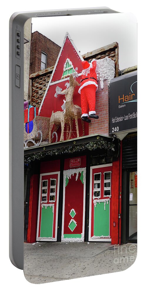Christmas Portable Battery Charger featuring the photograph Christmas on Sherman Avenue by Cole Thompson