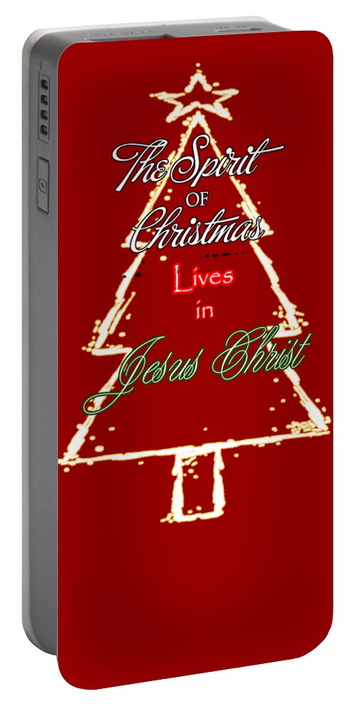 Christmas Portable Battery Charger featuring the digital art Christmas Spirit by Judy Hall-Folde