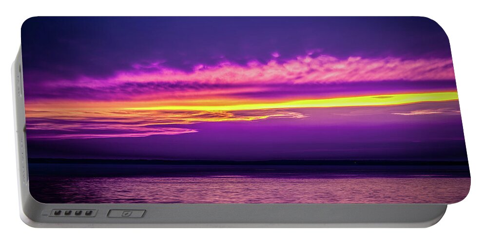 Texas Portable Battery Charger featuring the photograph Chromatic Sunset by Erich Grant
