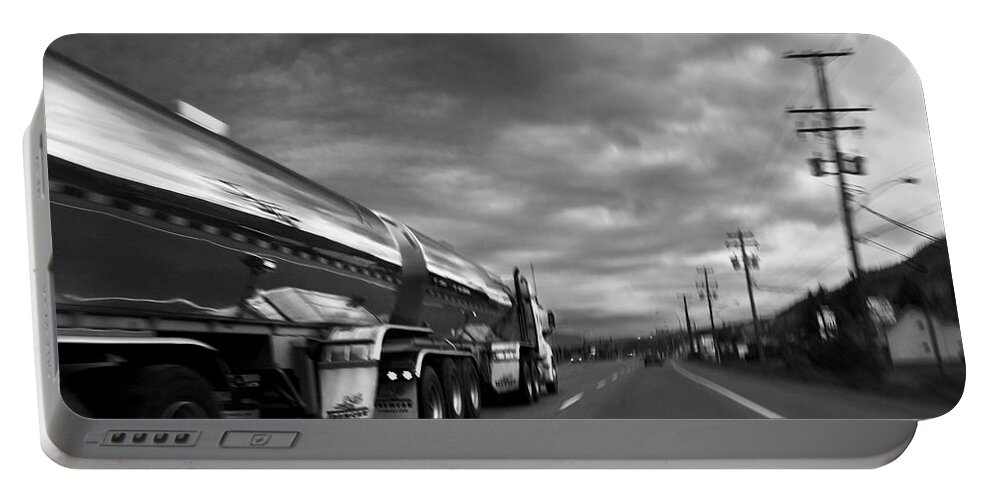 Man Portable Battery Charger featuring the photograph Chrome Tanker by Theresa Tahara