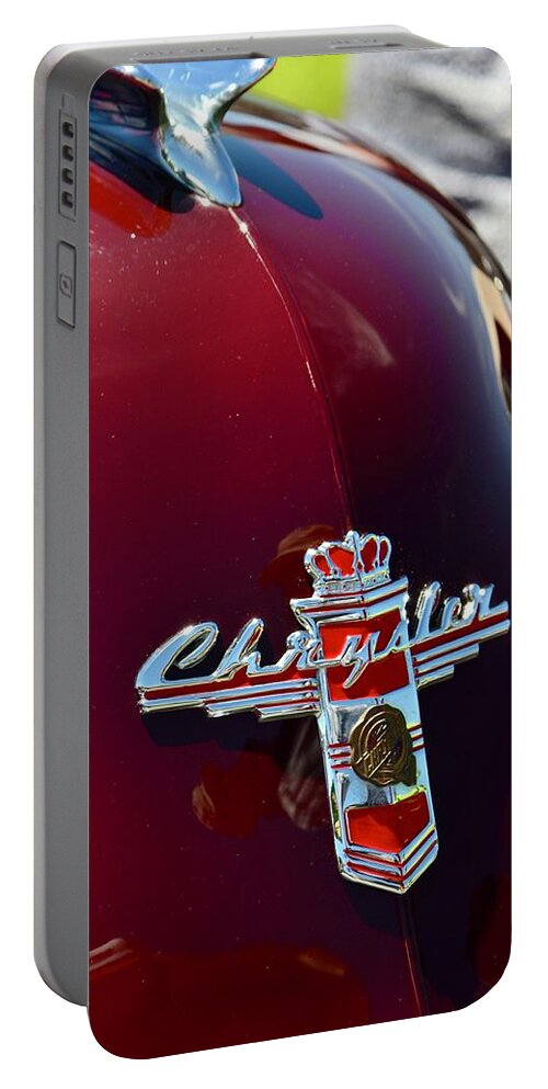  Portable Battery Charger featuring the photograph Chrysler Ornamentation by Dean Ferreira