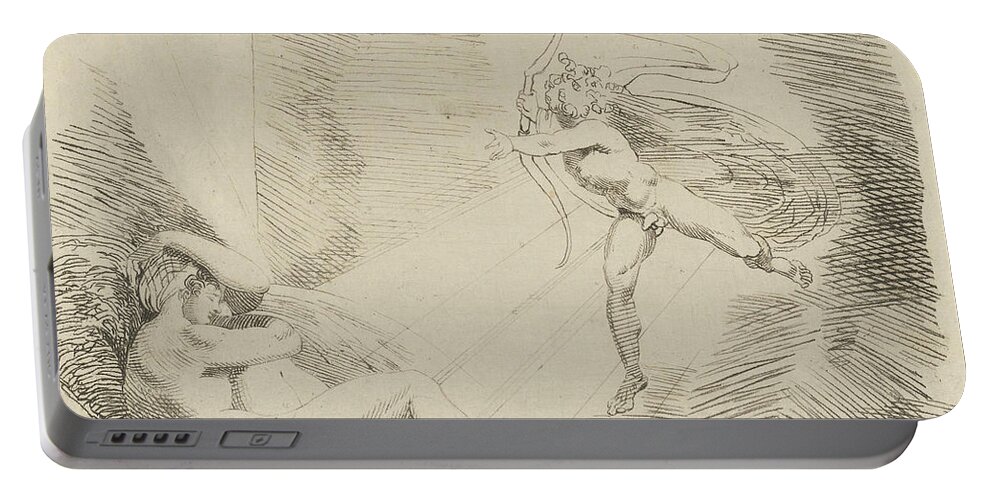Swiss Art Portable Battery Charger featuring the relief Chrysogone Conceives, in a Ray of Sunshine, Amoretta and Belphoebe by Henry Fuseli