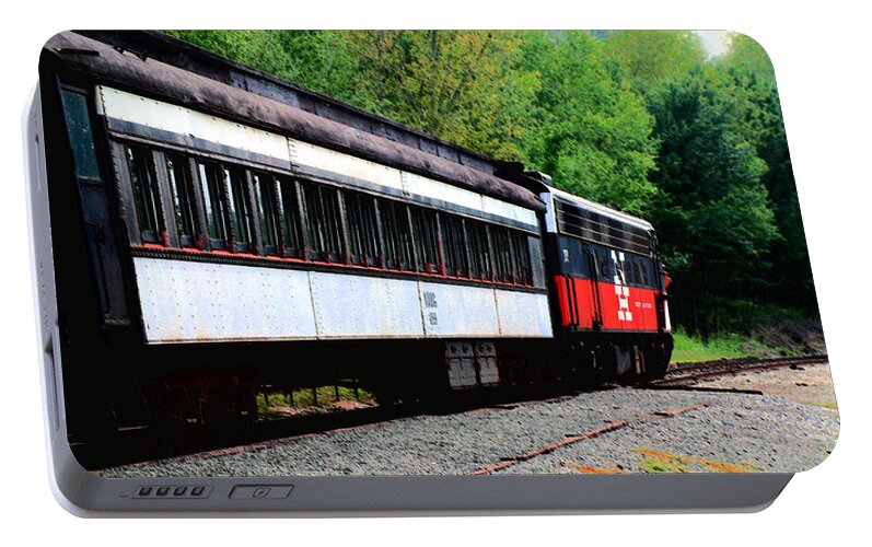 Train Portable Battery Charger featuring the photograph Chugging Along by RC DeWinter