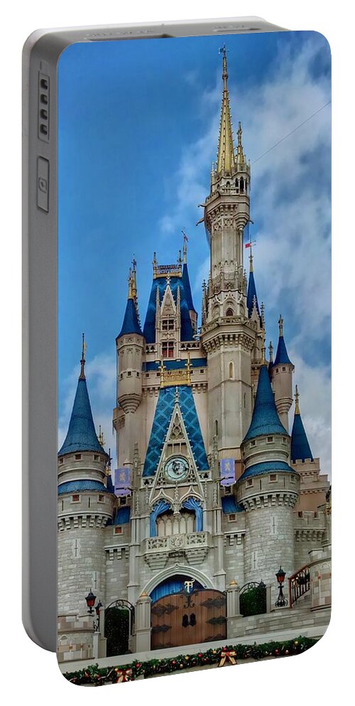 Castle Portable Battery Charger featuring the photograph Cinderella Castle by Chris Montcalmo