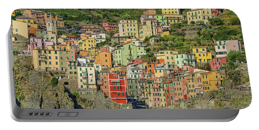Cinque Terre Portable Battery Charger featuring the photograph Cinque Terre, Italy by Maria Rabinky