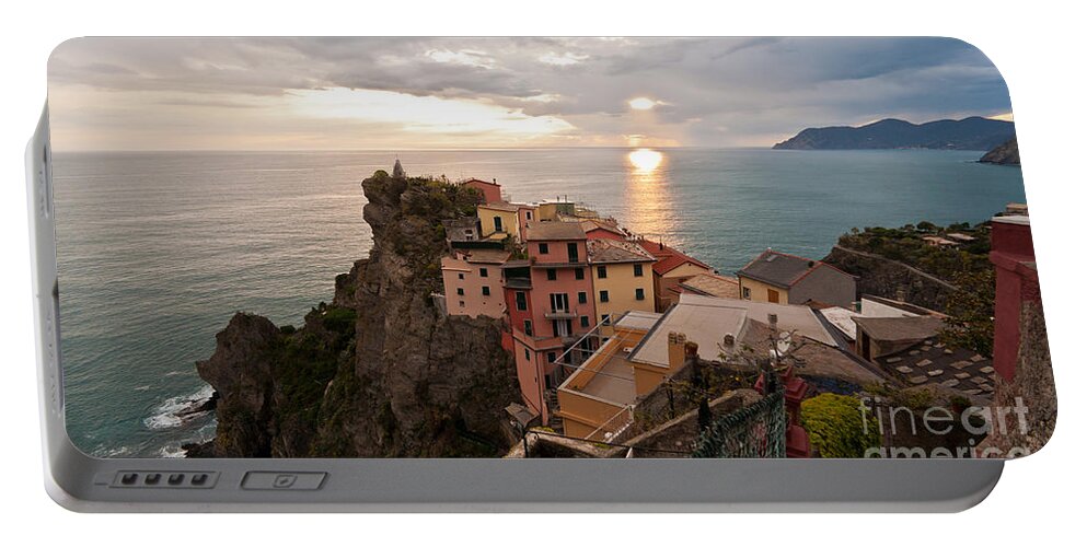 Manarola Portable Battery Charger featuring the photograph Cinque Terre Tranquility by Mike Reid