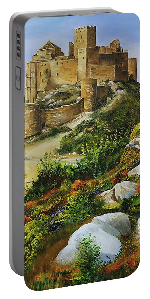 Landscape Portable Battery Charger featuring the painting Citadel by Terry R MacDonald