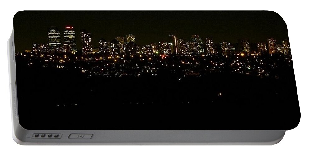 City Lights Portable Battery Charger featuring the photograph City Light by Kelly Mills