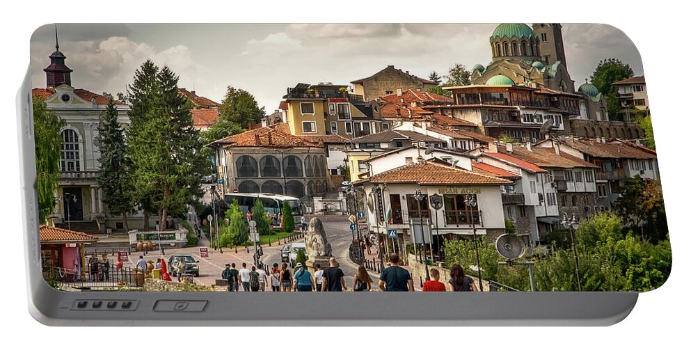 City Portable Battery Charger featuring the photograph City - Veliko Tarnovo Bulgaria Europe by Daliana Pacuraru