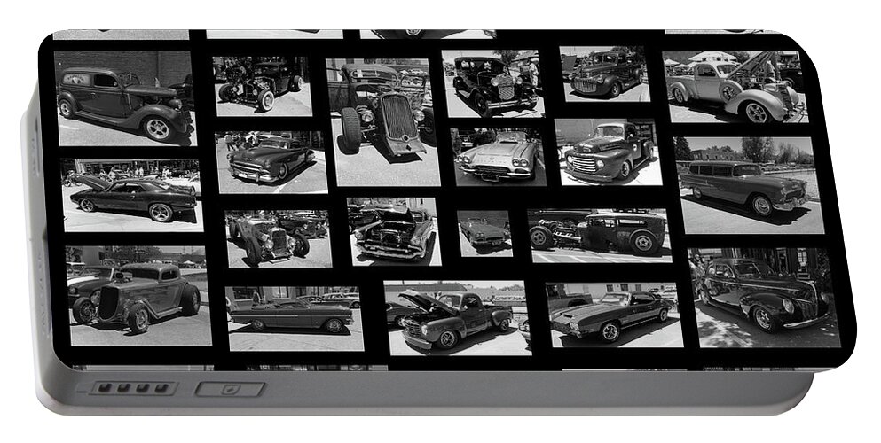 Classic Cars Portable Battery Charger featuring the photograph Classic Cars and Trucks by Angie Tirado