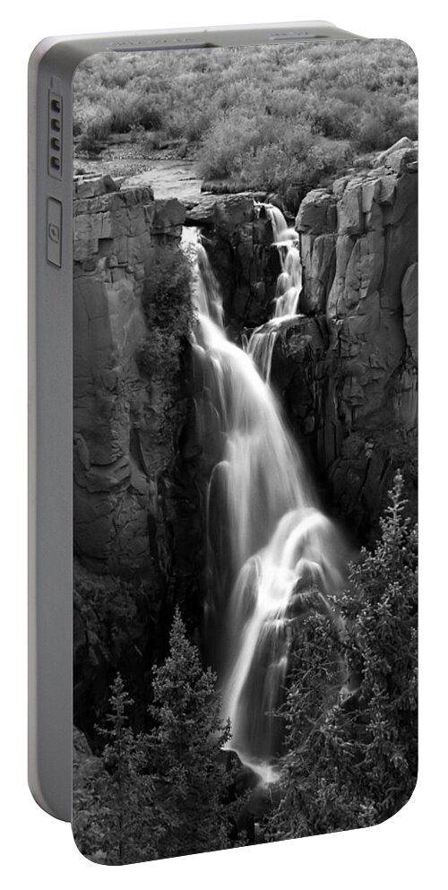 Clear Portable Battery Charger featuring the photograph Clear Creek Falls by Farol Tomson
