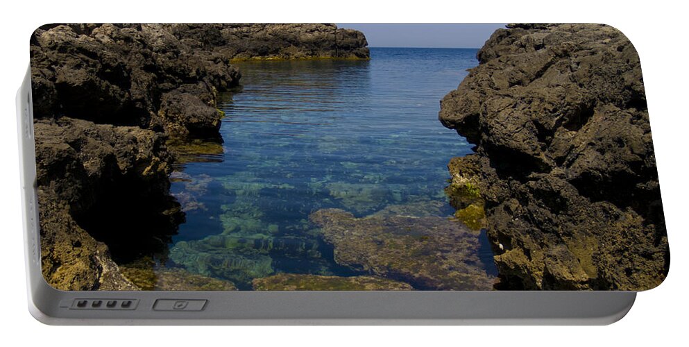 Aglae Portable Battery Charger featuring the photograph Clear water of Mallorca by Anastasy Yarmolovich