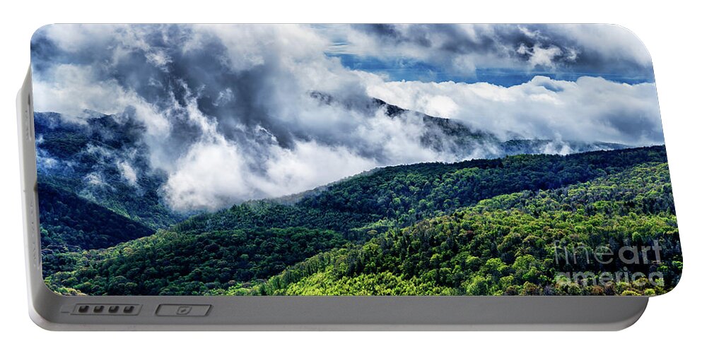 Spring Portable Battery Charger featuring the photograph Clearing Storm Highland Scenic Highway by Thomas R Fletcher