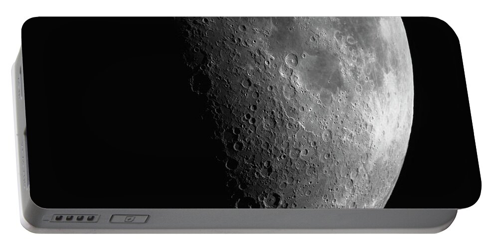 Moon Portable Battery Charger featuring the photograph Close-up of Moon by Peter Ponzio