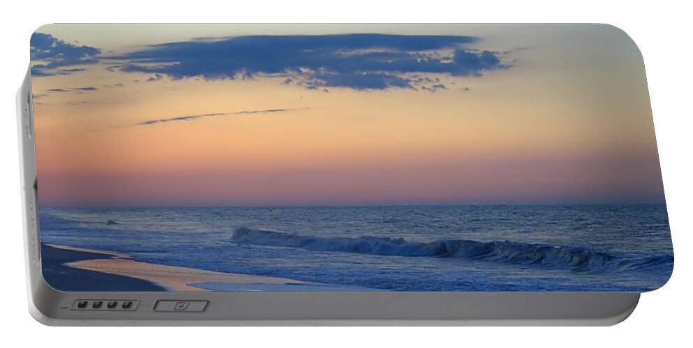 Waves Portable Battery Charger featuring the photograph Clouded Pre Sunrise by Newwwman