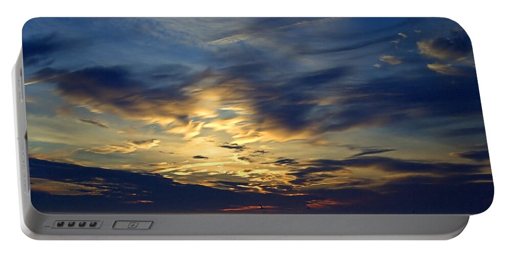 Clouded Sunrise Portable Battery Charger featuring the photograph Clouded Sunrise by Newwwman