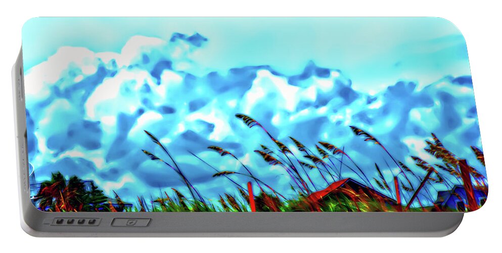 Clouds Portable Battery Charger featuring the photograph Clouds Over Vilano Beach by Gina O'Brien