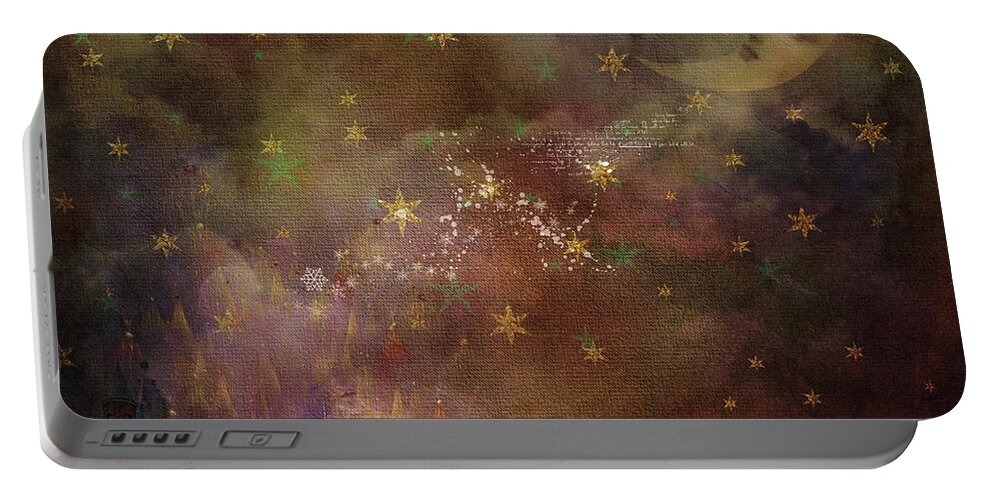 Toronto Portable Battery Charger featuring the digital art Cloudy Night by Nicky Jameson