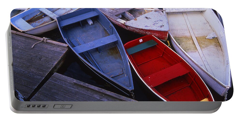 Landscape New England Boat Fishing Nautical Coast Portable Battery Charger featuring the photograph Cnrf0906 by Henry Butz