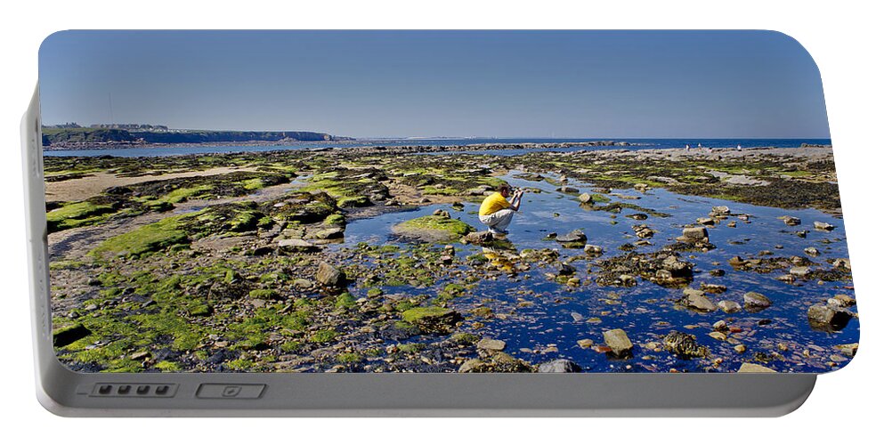 English Coast Portable Battery Charger featuring the photograph Coast. Low Tide. by Elena Perelman