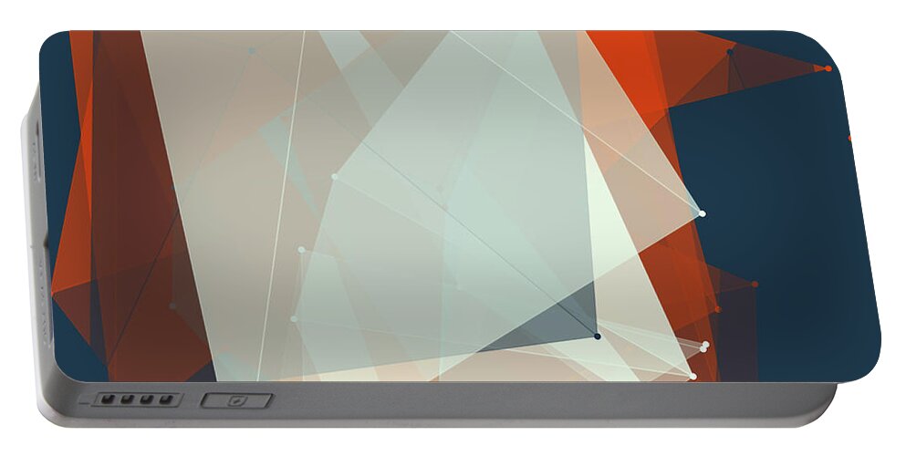 Abstract Portable Battery Charger featuring the digital art Coast Polygon Pattern by Frank Ramspott