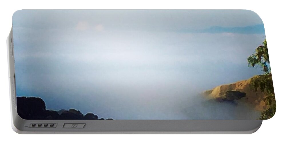 Coast Portable Battery Charger featuring the photograph Coastal Fog by Suzanne Lorenz