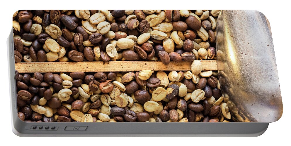 Vietnam Portable Battery Charger featuring the photograph Coffee Beans 05 by Rick Piper Photography