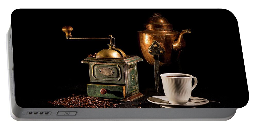 Coffee-time Portable Battery Charger featuring the photograph Coffee-time by Torbjorn Swenelius