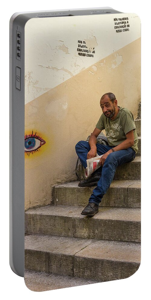 Coimbra Portable Battery Charger featuring the photograph Coimbra Local by Patricia Schaefer