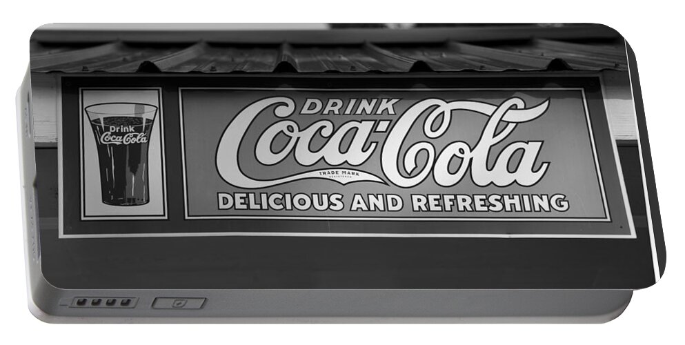 Coke Portable Battery Charger featuring the photograph Coke sign work 7 by David Lee Thompson
