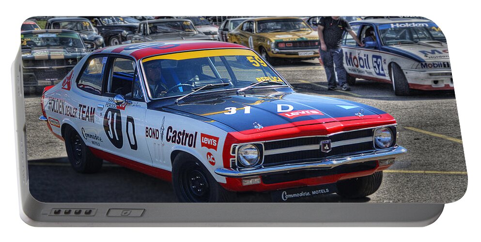 Holden Portable Battery Charger featuring the photograph Colin Bond Torana GTR by Stuart Row