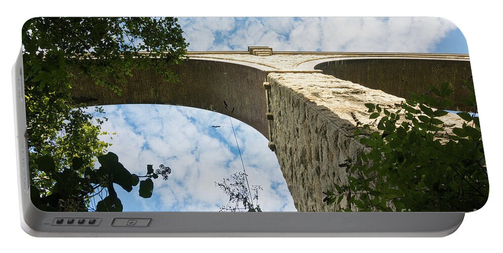Penryn Portable Battery Charger featuring the photograph College Wood Viaduct Penryn Cornwall by Terri Waters