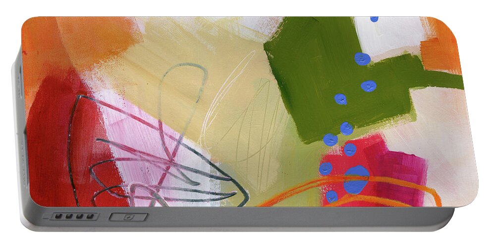 Abstract Art Portable Battery Charger featuring the painting Color, Pattern, Line #4 by Jane Davies