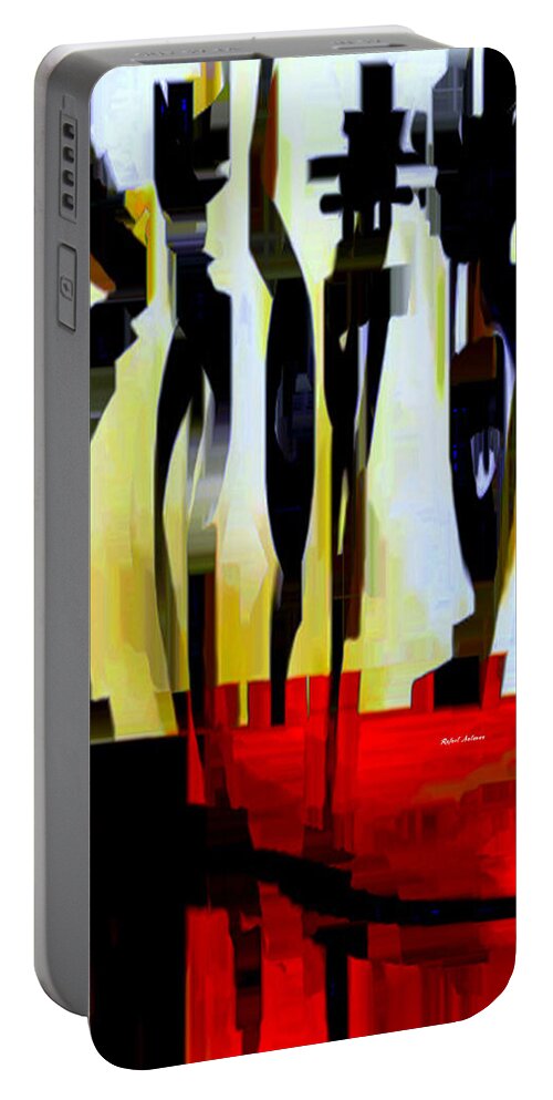 Abstract Portable Battery Charger featuring the digital art Colorado Summer by Rafael Salazar