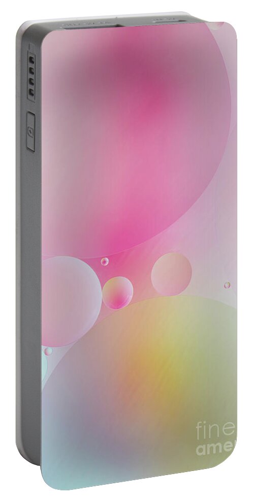 Abstract Portable Battery Charger featuring the photograph Colorful bubbles by Elena Nosyreva