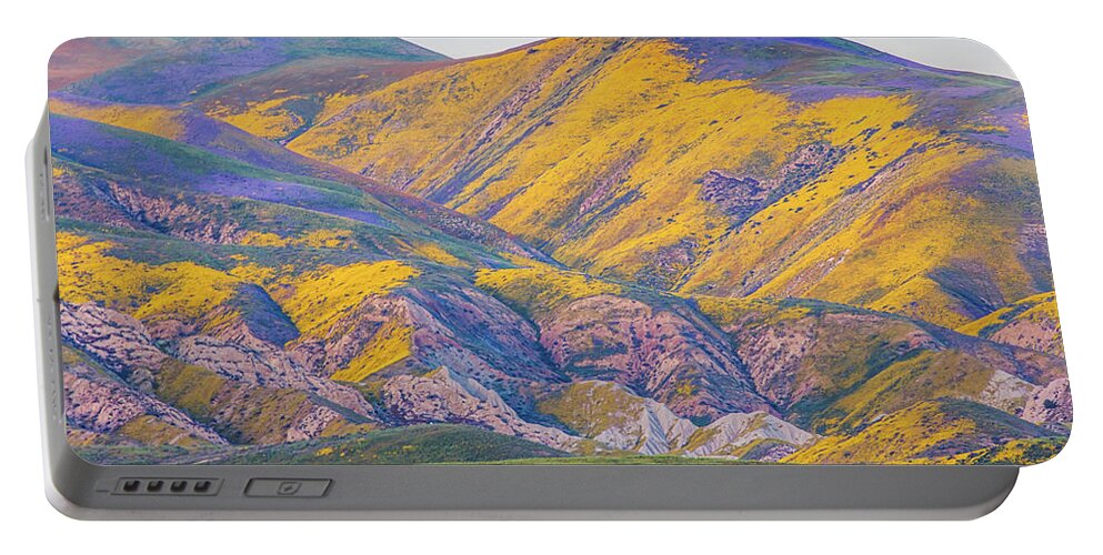 California Portable Battery Charger featuring the photograph Colorful Hills at Sunset by Marc Crumpler