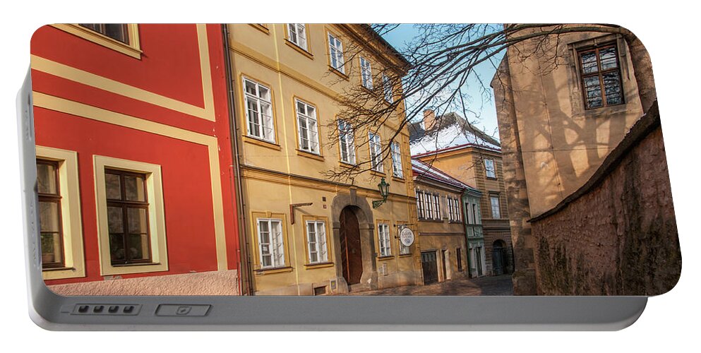 Jenny Rainbow Fine Art Photography Portable Battery Charger featuring the photograph Colorful Houses of Kutna Hora. Czech Republic by Jenny Rainbow