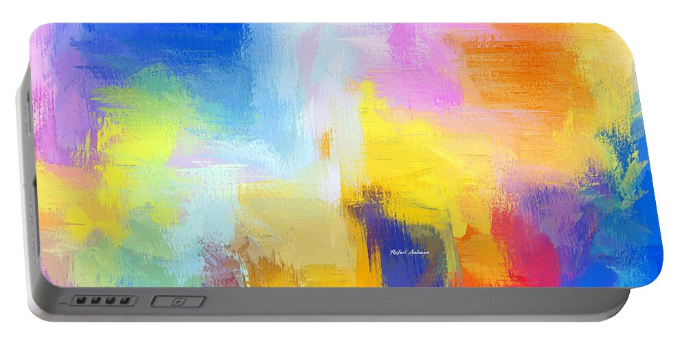 Rafael Salazar Portable Battery Charger featuring the digital art Colorful Melody by Rafael Salazar